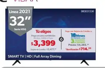 Sam's Club Hisense - 32" Smart TV HD Full Aray Diming oferta