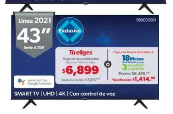 Sam's Club Hisense - 43" Smart TV UHD 4K oferta