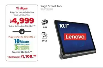 Sam's Club Lenovo - 10.1" Yoga Smart Tab 980031682 oferta
