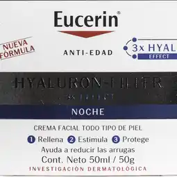 Farmacias YZA Eucerin Hyaluron-Filler + 3x Effect Crema Facial de Noche 50 ml oferta