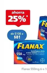 Farmacia San Pablo Flanax - 550mg 6 tabletas oferta