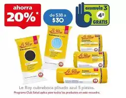 Farmacia San Pablo Le roy - cubreboca plisado azul 5 piezas oferta