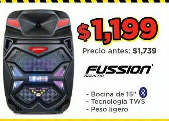 Bodega Aurrerá Bocinas fussion oferta