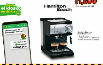 Bodega Aurrerá Cafetera espresso hamilton beach oferta