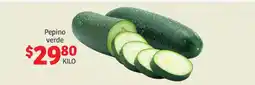 Soriana Híper Pepino verde oferta