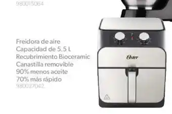 Sam's Club Freidora de Aire Capacidad de 5.5L Recubrimiento Bioceramic Canastilla Removible 90% Menos Aceite 70% Mas Rapido oferta