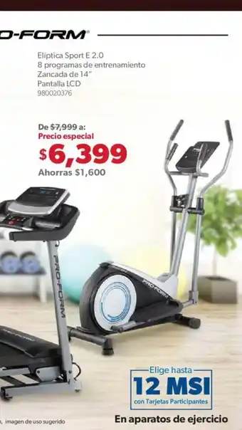 Sam's Club Pro Form Eliptica Sport E 2.0 oferta