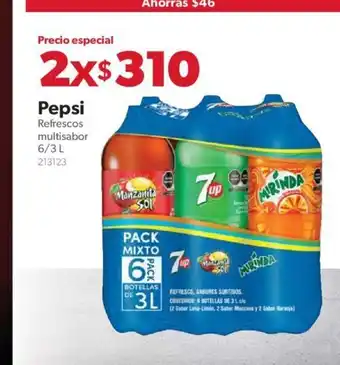 Sam's Club Pepsi Refrescos Multisabor 6/3L oferta
