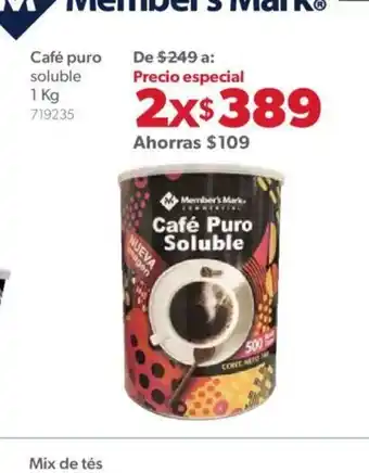 Sam's Club Cafe Puro Soluble 1kg oferta