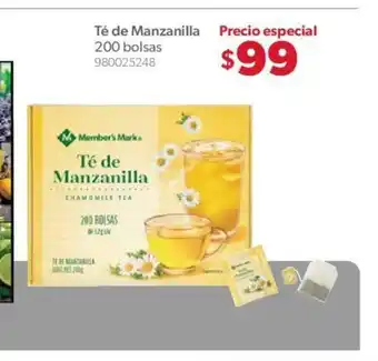 Te de Manzanilla 200 Bolsas