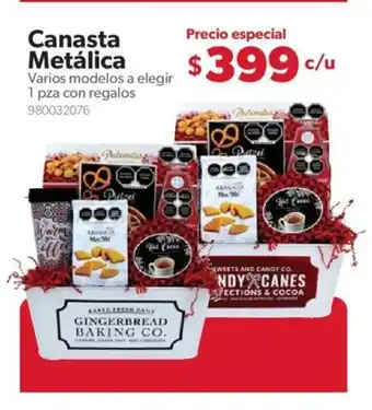 Sam's Club Canasta Metalica Varios Modelos a Elegir 1 pza Con Regalos oferta
