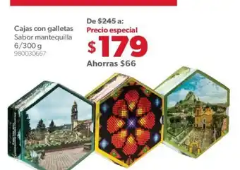 Cajas Con Galletas Sabor Mantequilla 6/300g