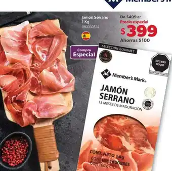 Sam's Club Jamon Serrano 1kg oferta
