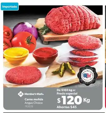 Sam's Club Marker's Mark Carne Molida Angus Choice oferta