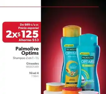 Sam's Club Pamolive Optims Shampoo 2 en 1 1-1L - Girasoles / Nivel 4 oferta