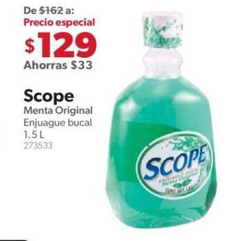 Scope Menta Original Enjuague Bucal 1.5L
