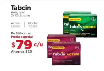 Sam's Club Tabcin Antigripal 2/12 Capsulas oferta