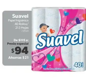 Sam's Club Suavel Papel Higienico 40 Rollos / 213 Hojas oferta