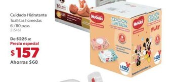 Huggies Cuidado Hidratante Toallitas Humedas 6/80 pzas