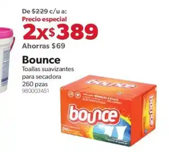 Sam's Club Bounce Toallas Suavizantes para Secadora 260 pzas oferta