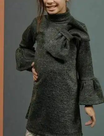 HEB Vestido m/l con moño para niña t 4-10 oferta