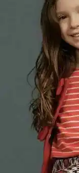 Playera m/l rayas para niña t 4-12 marca nuvan