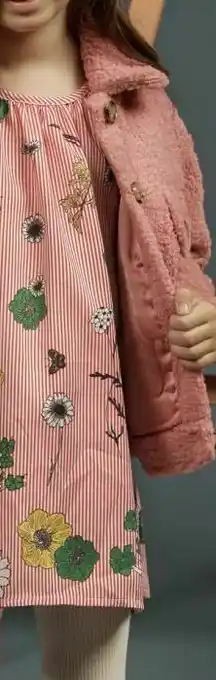 Vestido m/l estampado para niña t 4-10 moda mia