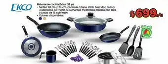 Bodega Aurrerá Batería de cocina ekco oferta