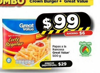 Bodega Aurrerá Papas congeladas great value oferta