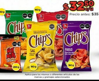 Bodega Aurrerá Papas fritas chip's oferta