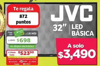 Soriana Mercado JVC 32" LED Básica oferta