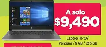 Soriana Mercado HP 14" Laptop Pentium/8GB/256GB oferta