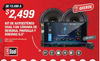 AutoZone Kit de Autoestereo Dual Con Camara de Reversa, Pantalla Y Bocinas 6.5" oferta