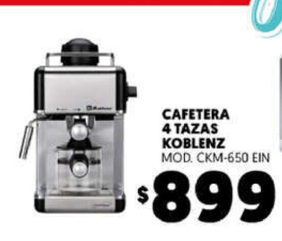 Cafetera Koblenz 4 Tazas No Programable | Coppel
