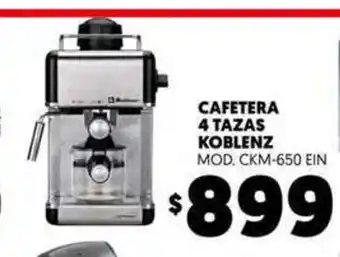 Cafetera 4 Tazas Koblenz