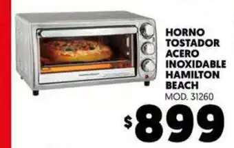 Merco Horno Tostador Acero Inoxidable Hamilton Beach oferta