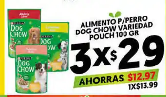 Merco Alimento P/Perro Dog Chow Variedad Pouch 100 Gr oferta