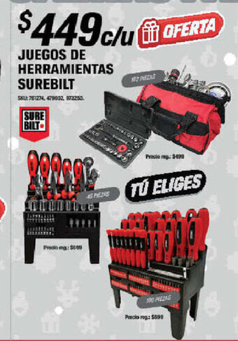 AutoZone Juegos de Herramientas Surebilt oferta