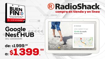 RadioShack Google Nest HUB oferta