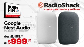 RadioShack Google Nest Audio oferta