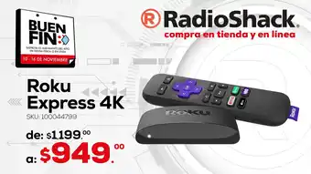 RadioShack Roku Express 4K oferta