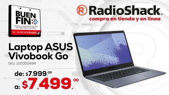 RadioShack Laptop Asus Vivobook Go oferta