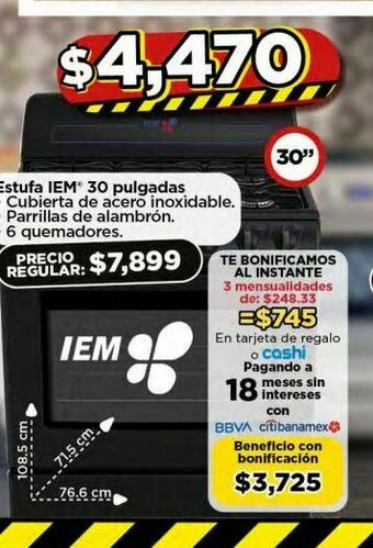 Bodega Aurrerá Estufa iem oferta