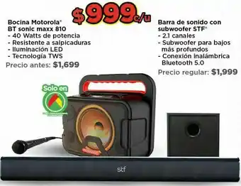 Bodega Aurrerá Bocinas motorola oferta