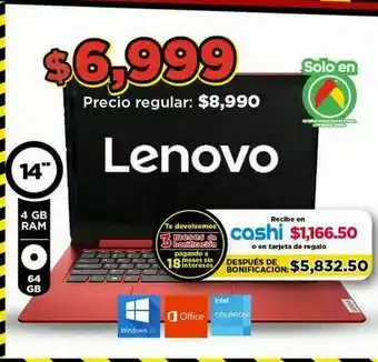 Bodega Aurrerá Laptop lenovo oferta