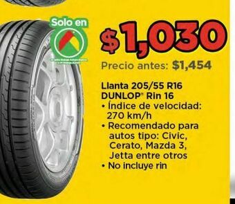 Bodega Aurrerá Llantas oferta