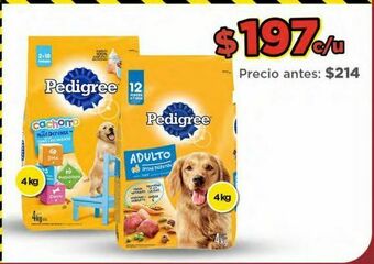 Bodega Aurrerá Alimento para perros pedigree oferta