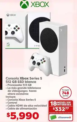 Soriana Híper Consola Xbox Series S oferta