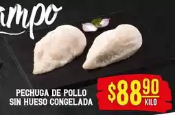 Soriana Híper Pechuga de pollo sin hueso congelada oferta