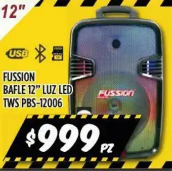 Mi Tienda del Ahorro Fussion Bafle 12" Luz LED TWS PBS-12006 oferta